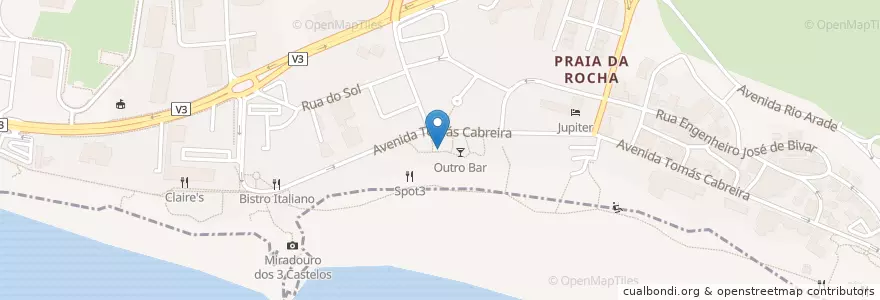 Mapa de ubicacion de Moonlight Bar en 葡萄牙, Algarve, Algarve, Faro, Portimão, Portimão.