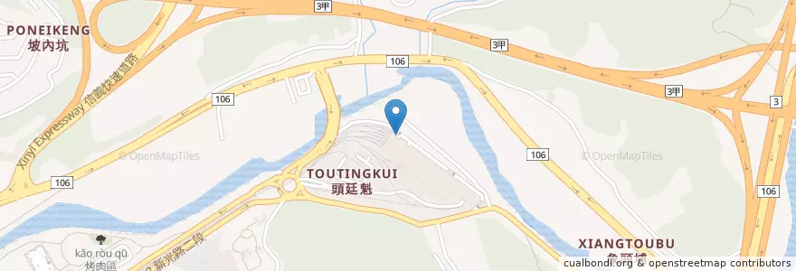 Mapa de ubicacion de 捷運木柵機廠停車場入口 en 台湾, 新北市, 台北市, 文山区.