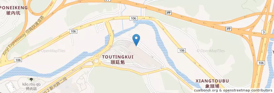 Mapa de ubicacion de 捷運木柵機廠停車場出口 en 타이완, 신베이 시, 타이베이시, 원산 구.