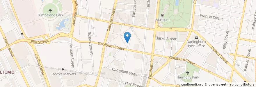 Mapa de ubicacion de Oliver Brown en Australia, New South Wales, Council Of The City Of Sydney, Sydney.