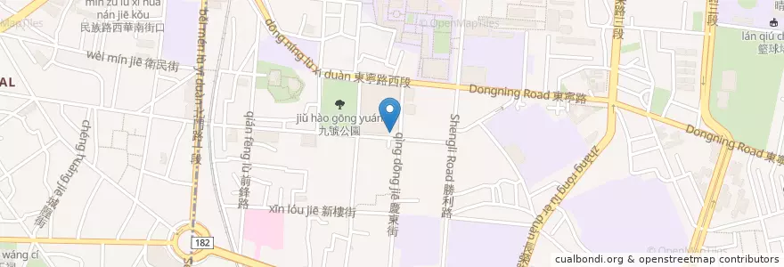 Mapa de ubicacion de 大腸麵線 en تایوان, 臺南市, 東區.