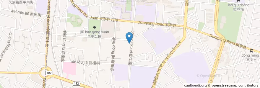 Mapa de ubicacion de 補習班 en Taiwan, Tainan, 東區.