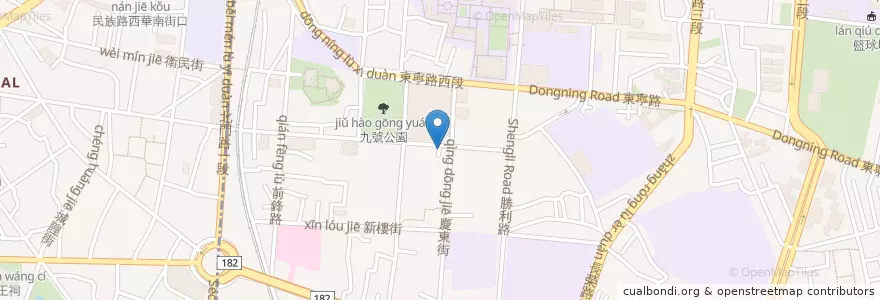 Mapa de ubicacion de 拉雅漢堡 en 臺灣, 臺南市, 東區.