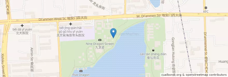 Mapa de ubicacion de 尽膳坊小吃店 en Cina, Pechino, Hebei, 西城区.