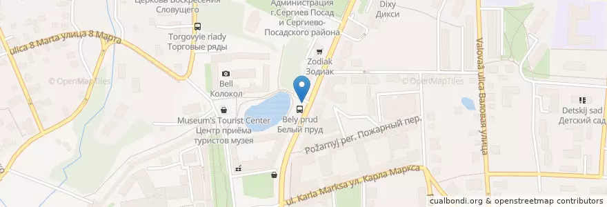 Mapa de ubicacion de Добрый кофе en Rusland, Centraal Federaal District, Oblast Moskou, Сергиево-Посадский Городской Округ.