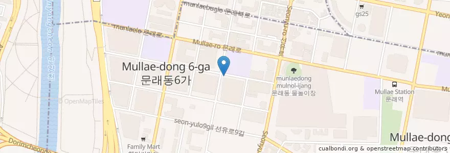 Mapa de ubicacion de 파라곤분수대 en Corée Du Sud, Séoul, 문래동.