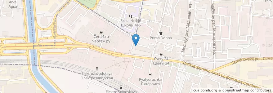 Mapa de ubicacion de Планета здоровья en Rusland, Centraal Federaal District, Moskou, Восточный Административный Округ, Район Соколиная Гора.