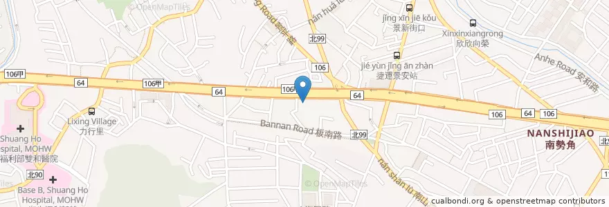 Mapa de ubicacion de MazyStudio en تايوان, تايبيه الجديدة, 中和區.