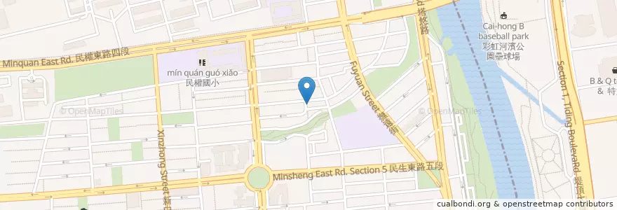 Mapa de ubicacion de 老車滷味 en تایوان, 新北市, تایپه, 松山區.
