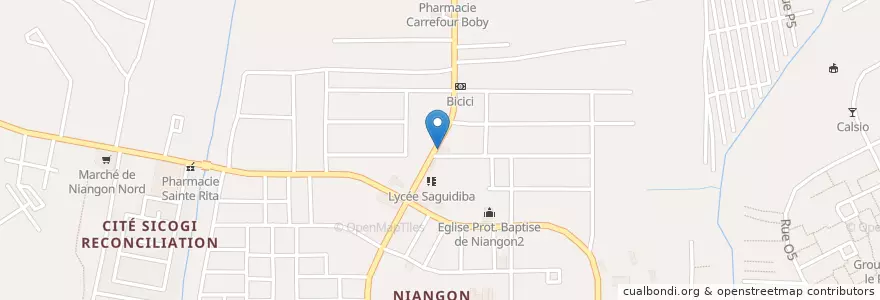 Mapa de ubicacion de Rickmers en Fildişi Sahili, Abican, Yopougon.