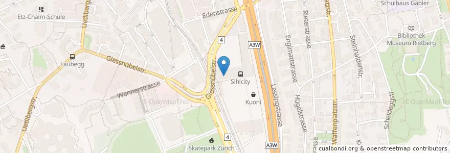 Mapa de ubicacion de Papiersaal en Suisse, Zurich, District De Zurich, Zurich.