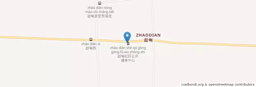 Mapa de ubicacion de 赵甸社区公共服务中心 en Çin, 南通市, 通州区, 平潮镇.