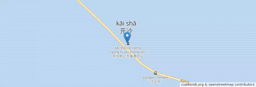 Mapa de ubicacion de 开沙村公共服务中心 en China, Nantong City, Tongzhou District, 五接镇.