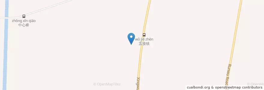 Mapa de ubicacion de 李港村公共服务中心 en Китай, 南通市, 通州区, 五接镇.