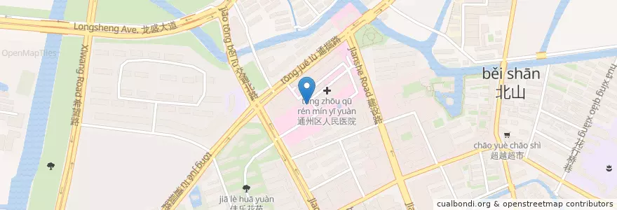 Mapa de ubicacion de 虹西村公共服务中心 en چین, 南通市, 通州区, 金沙街道.