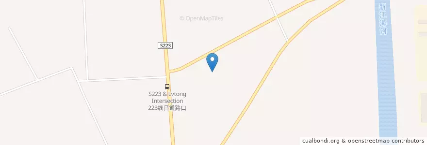 Mapa de ubicacion de 复兴村公共服务中心 en 中国, 南通市, 通州区, 金新街道.