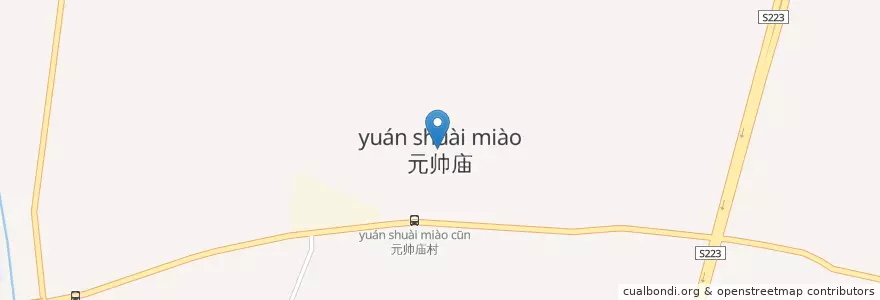 Mapa de ubicacion de 元帅庙村公共服务中心 en Китай, 南通市, 通州区, 金新街道.