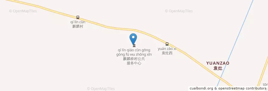 Mapa de ubicacion de 麒麟桥村公共服务中心 en چین, 南通市, 通州区, 金新街道.