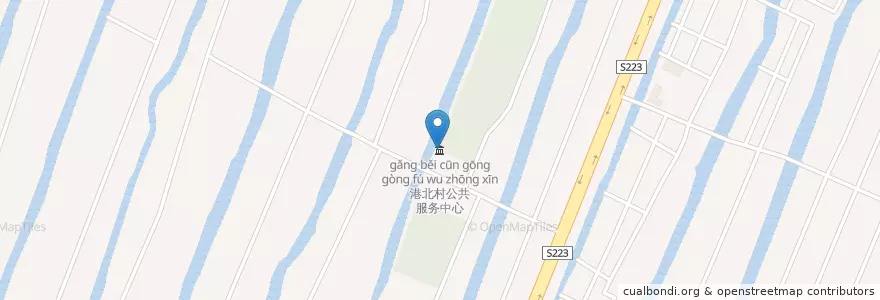 Mapa de ubicacion de 港北村公共服务中心 en چین, 南通市, 通州区, 金沙街道.