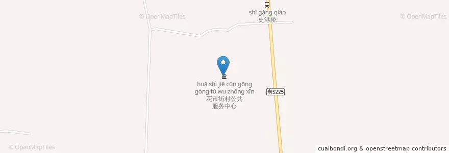 Mapa de ubicacion de 花市街村公共服务中心 en China, Nantong City, Tongzhou District, 石港镇.