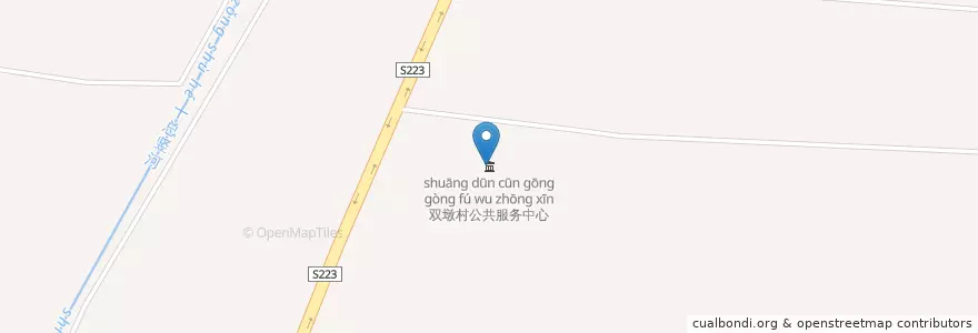 Mapa de ubicacion de 双墩村公共服务中心 en China, Nantong City, Tongzhou District, 十总镇.