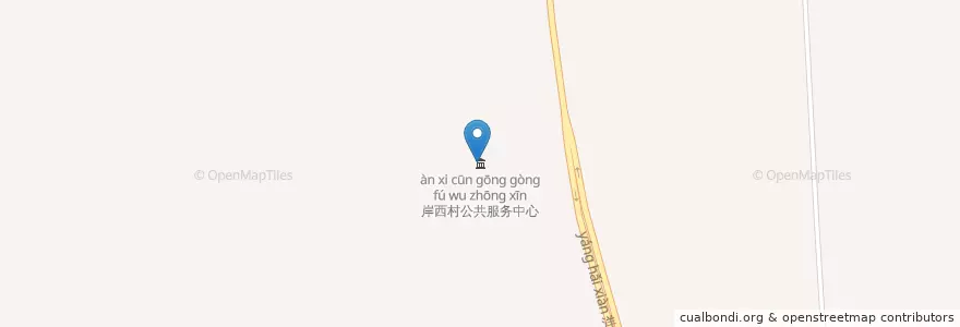 Mapa de ubicacion de 岸西村公共服务中心 en China, Nantong City, Tongzhou District, 十总镇.