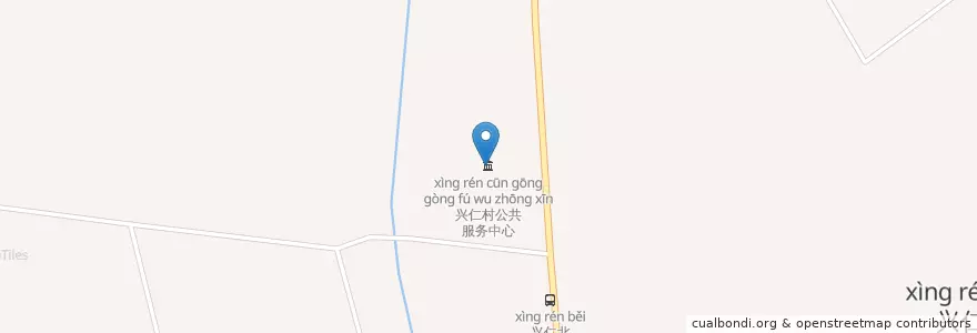 Mapa de ubicacion de 兴仁村公共服务中心 en Китай, 南通市, 通州区, 兴仁镇.