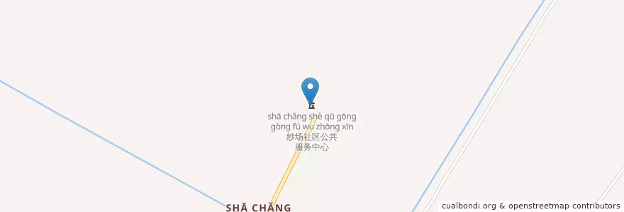 Mapa de ubicacion de 纱场社区公共服务中心 en 중국, 南通市, 通州区, 西亭镇.