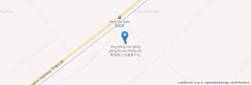 Mapa de ubicacion de 亭东村公共服务中心 en Chine, 南通市, 通州区, 西亭镇.