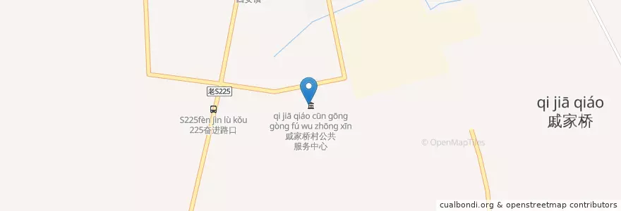 Mapa de ubicacion de 戚家桥村公共服务中心 en 中国, 南通市, 通州区, 兴仁镇.