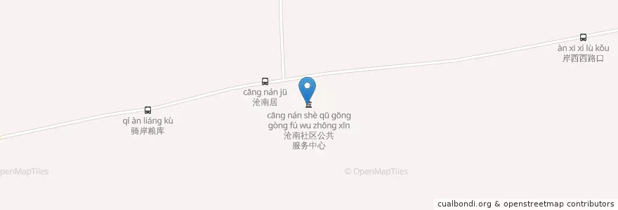 Mapa de ubicacion de 沧南社区公共服务中心 en Cina, 南通市, 通州区, 十总镇.