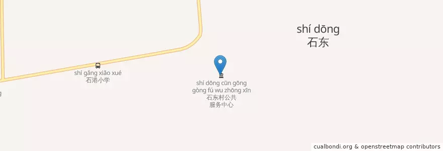 Mapa de ubicacion de 石东村公共服务中心 en الصين, 南通市, 通州区, 石港镇.