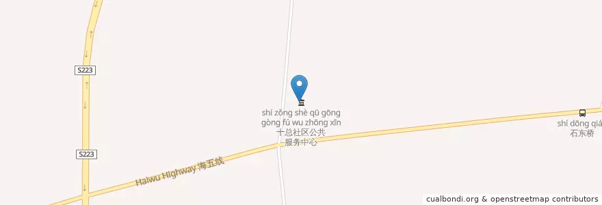Mapa de ubicacion de 十总社区公共服务中心 en Китай, 南通市, 通州区, 十总镇.