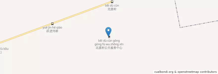 Mapa de ubicacion de 北渡村公共服务中心 en China, 南通市, 通州区, 石港镇.