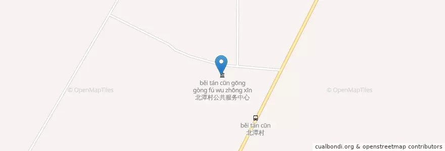 Mapa de ubicacion de 北潭村公共服务中心 en الصين, 南通市, 通州区, 二甲镇.