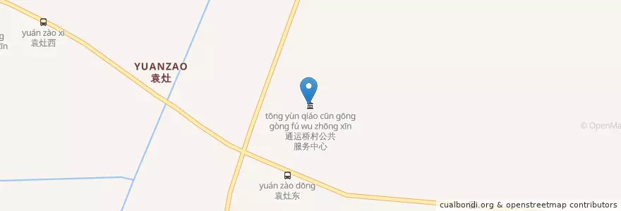 Mapa de ubicacion de 通运桥村公共服务中心 en الصين, 南通市, 通州区, 金新街道.