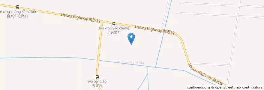 Mapa de ubicacion de 合兴村公共服务中心 en Chine, 南通市, 通州区, 三余镇.