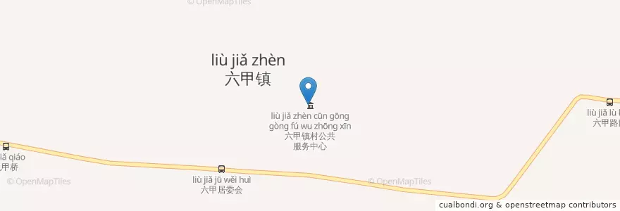 Mapa de ubicacion de 六甲镇村公共服务中心 en 中国, 南通市, 通州区, 二甲镇.
