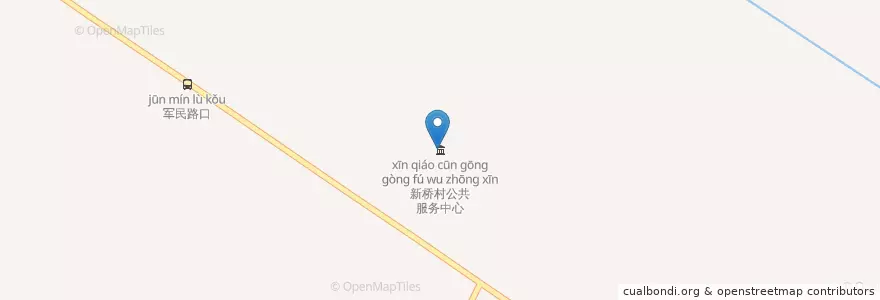Mapa de ubicacion de 新桥村公共服务中心 en 中国, 南通市, 通州区, 东社镇.