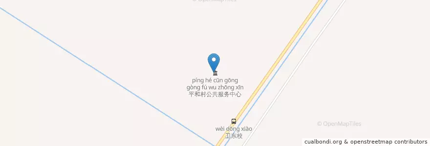 Mapa de ubicacion de 平和村公共服务中心 en Çin, 南通市, 通州区, 东社镇.