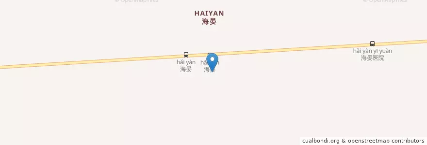 Mapa de ubicacion de 东海村公共服务中心 en 中国, 南通市, 通州区, 三余镇.