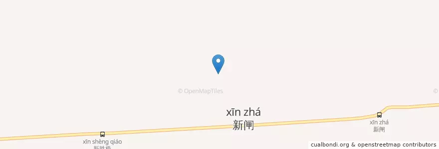 Mapa de ubicacion de 新闸村公共服务中心 en الصين, 南通市, 通州区, 三余镇.