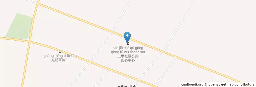Mapa de ubicacion de 三甲社区公共服务中心 en Китай, 南通市, 通州区, 二甲镇.