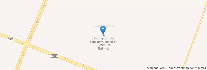 Mapa de ubicacion de 天星村公共服务中心 en Chine, 南通市, 通州区, 张芝山镇.