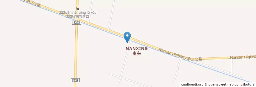 Mapa de ubicacion de 南兴村公共服务中心 en Chine, 南通市, 通州区, 张芝山镇.