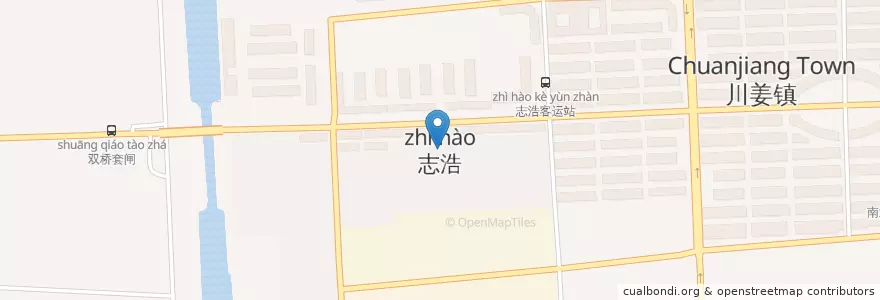 Mapa de ubicacion de 志浩村公共服务中心 en 中国, 南通市, 通州区, 川姜镇.