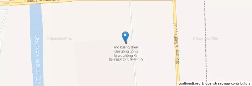 Mapa de ubicacion de 磨框镇村公共服务中心 en Chine, 南通市, 通州区, 川姜镇.