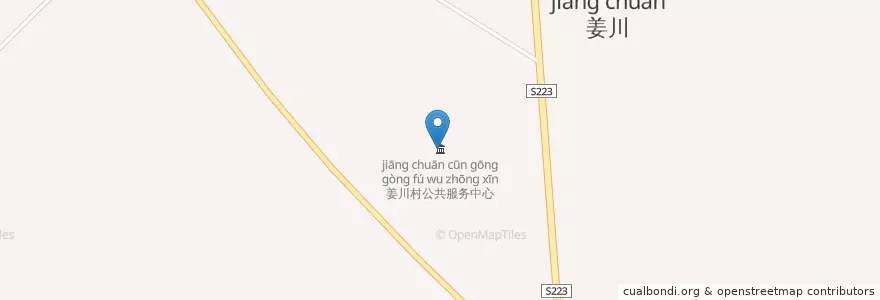 Mapa de ubicacion de 姜川村公共服务中心 en 중국, 南通市, 通州区, 川姜镇.