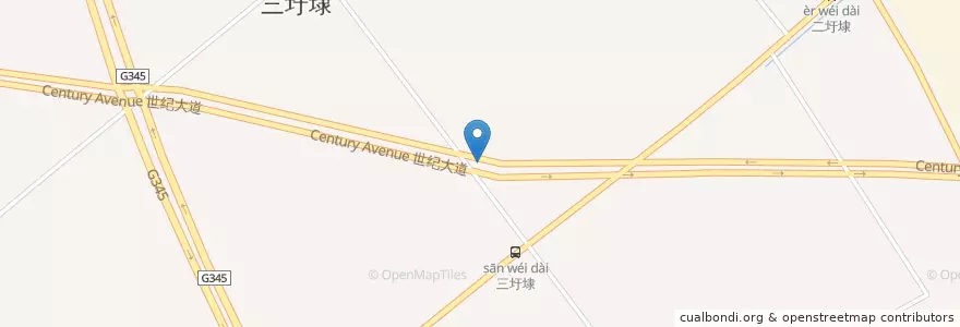Mapa de ubicacion de 三圩埭村公共服务中心 en Китай, 南通市, 通州区, 川姜镇.