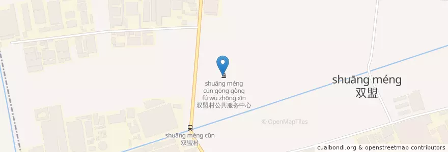 Mapa de ubicacion de 双盟村公共服务中心 en 中国, 南通市, 通州区, 先锋街道.